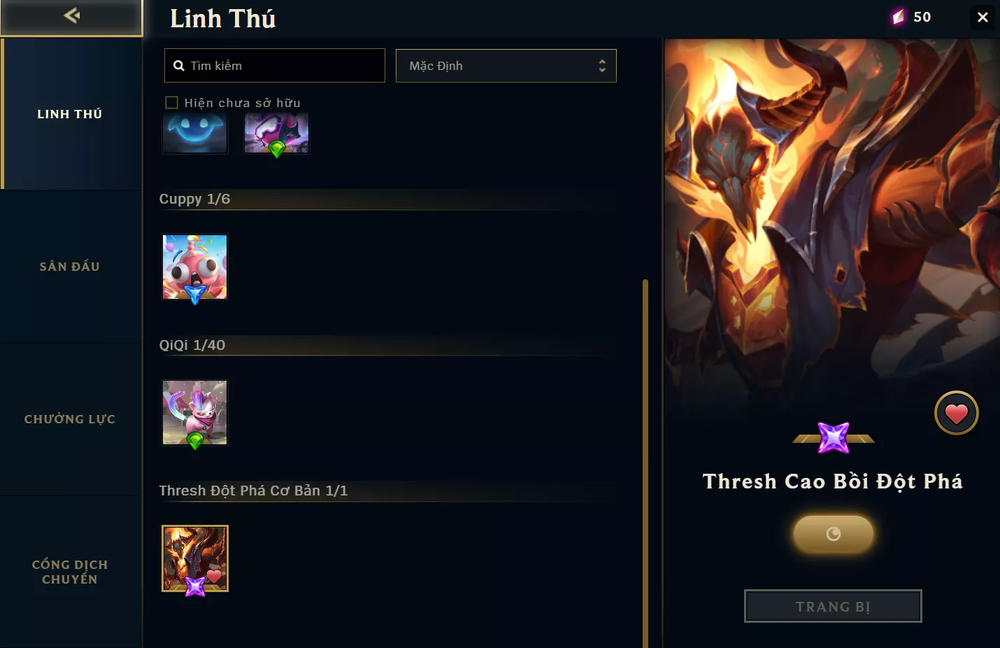 ACC CLONE TFT: Thresh Cao Bồi Đột Phá, Mail chưa xác minh, Unrank lv1